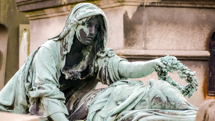 Tomb at Pere Lachaise Cemetery in Paris